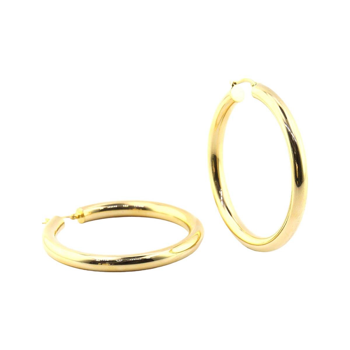 14 Ayar Altın Halka Küpe  -  0184540