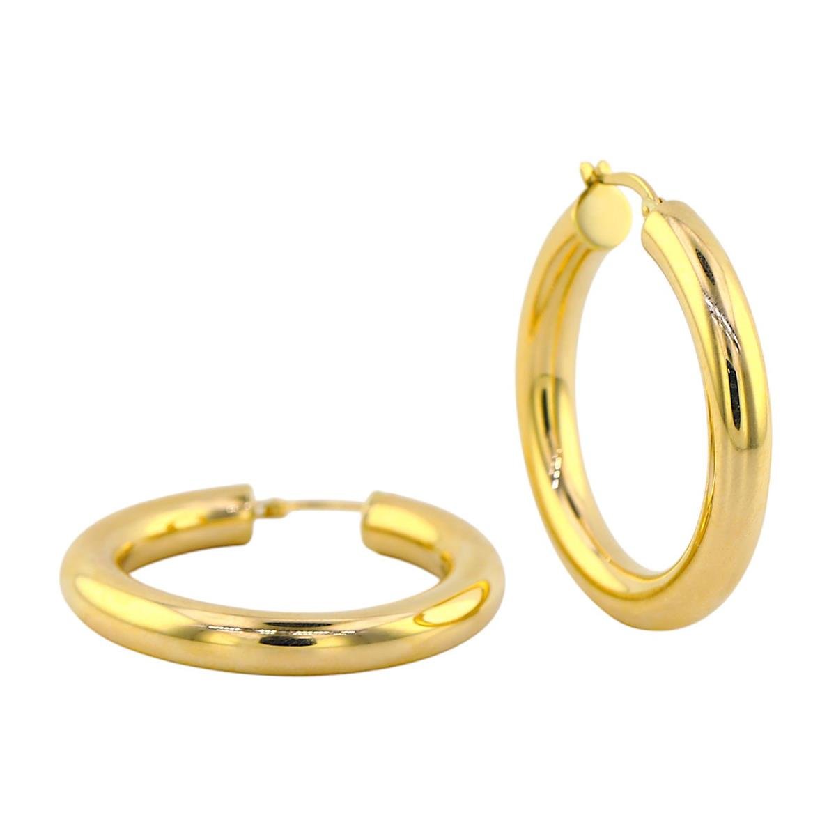 14 Ayar Altın Halka Küpe  -  0191540