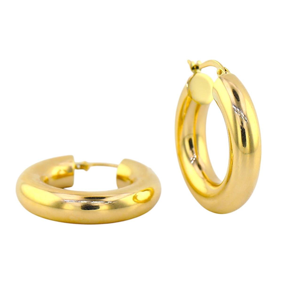 14 Ayar Altın Halka Küpe  -  0191544