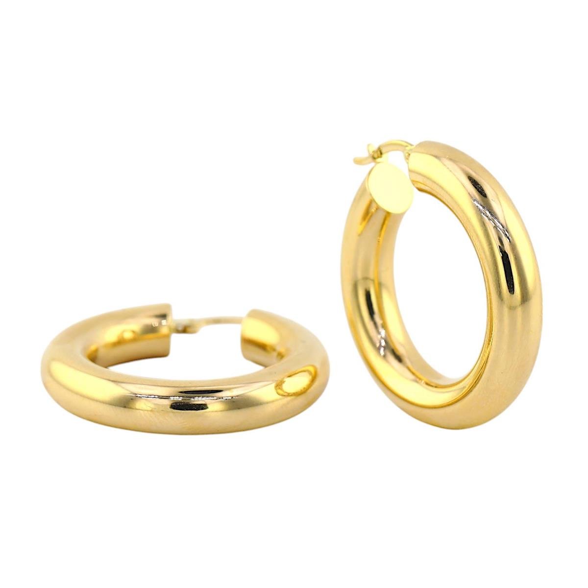 14 Ayar Altın Halka Küpe  -  0191548