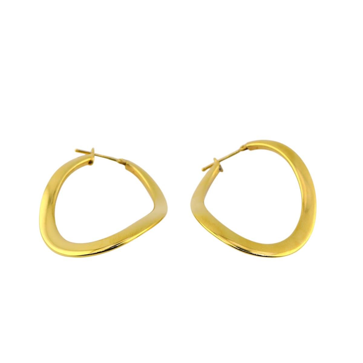 14 Ayar Altın Halka Küpe  -  0192592