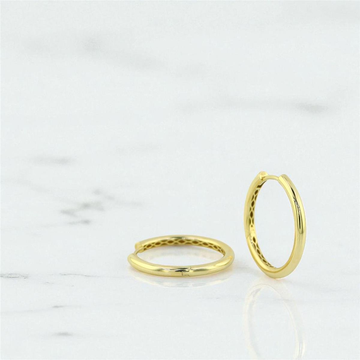 14 Ayar Altın Halka Küpe  -  0196680