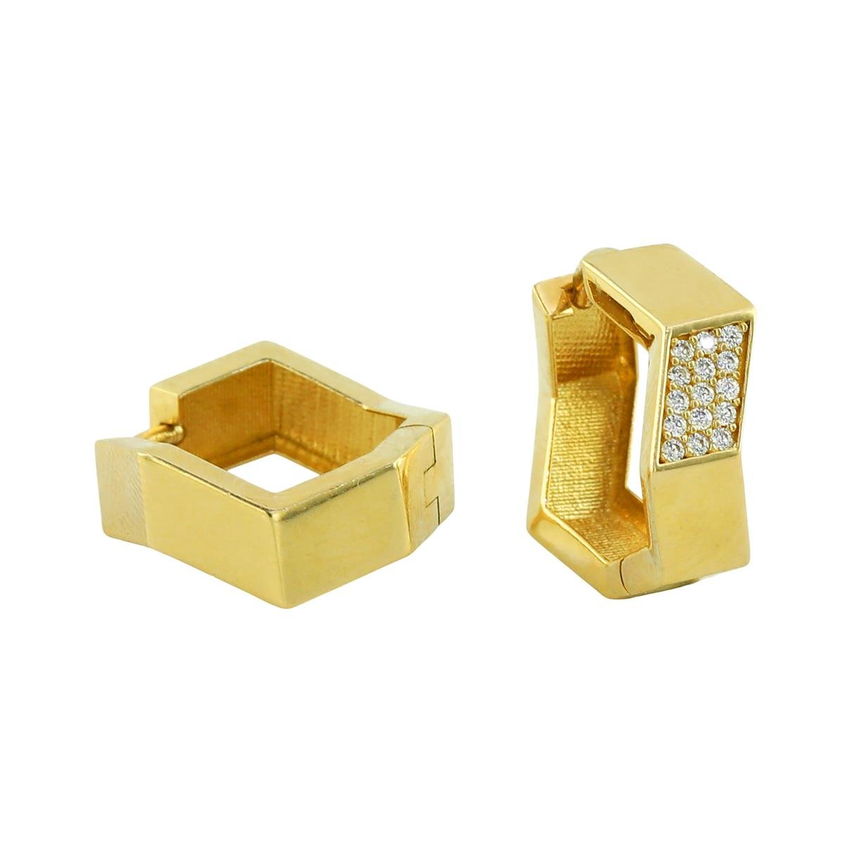 14 Ayar Altın Halka Küpe  -  0204340