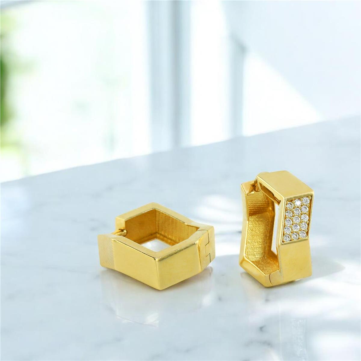 14 Ayar Altın Halka Küpe  -  0204340