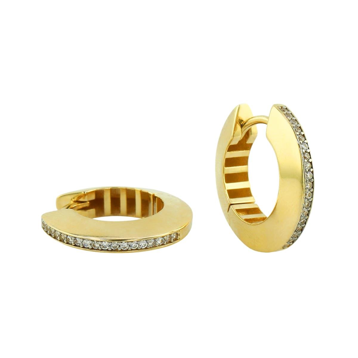 14 Ayar Altın Halka Küpe  -  0204341