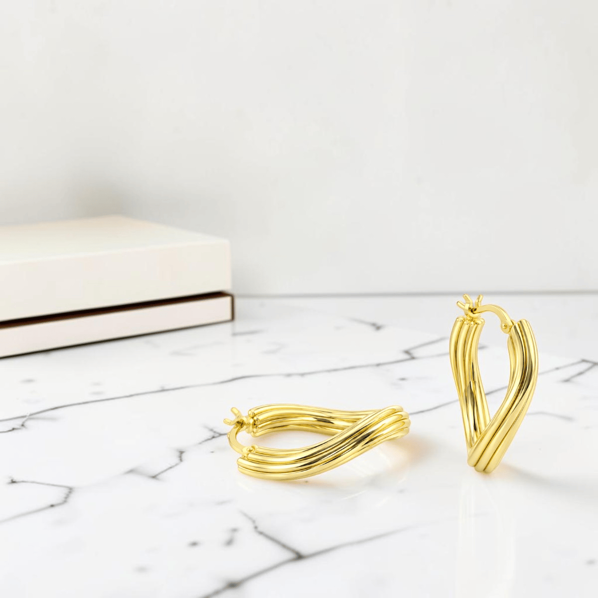 14 Ayar Altın Halka Küpe  -  0214428