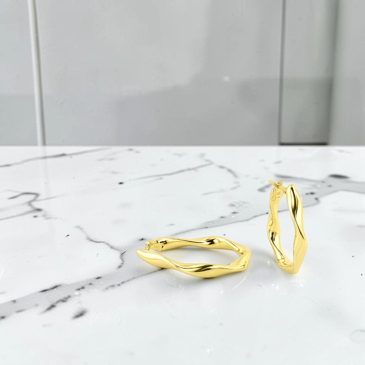 14 Ayar Altın Halka Küpe  -  0214439