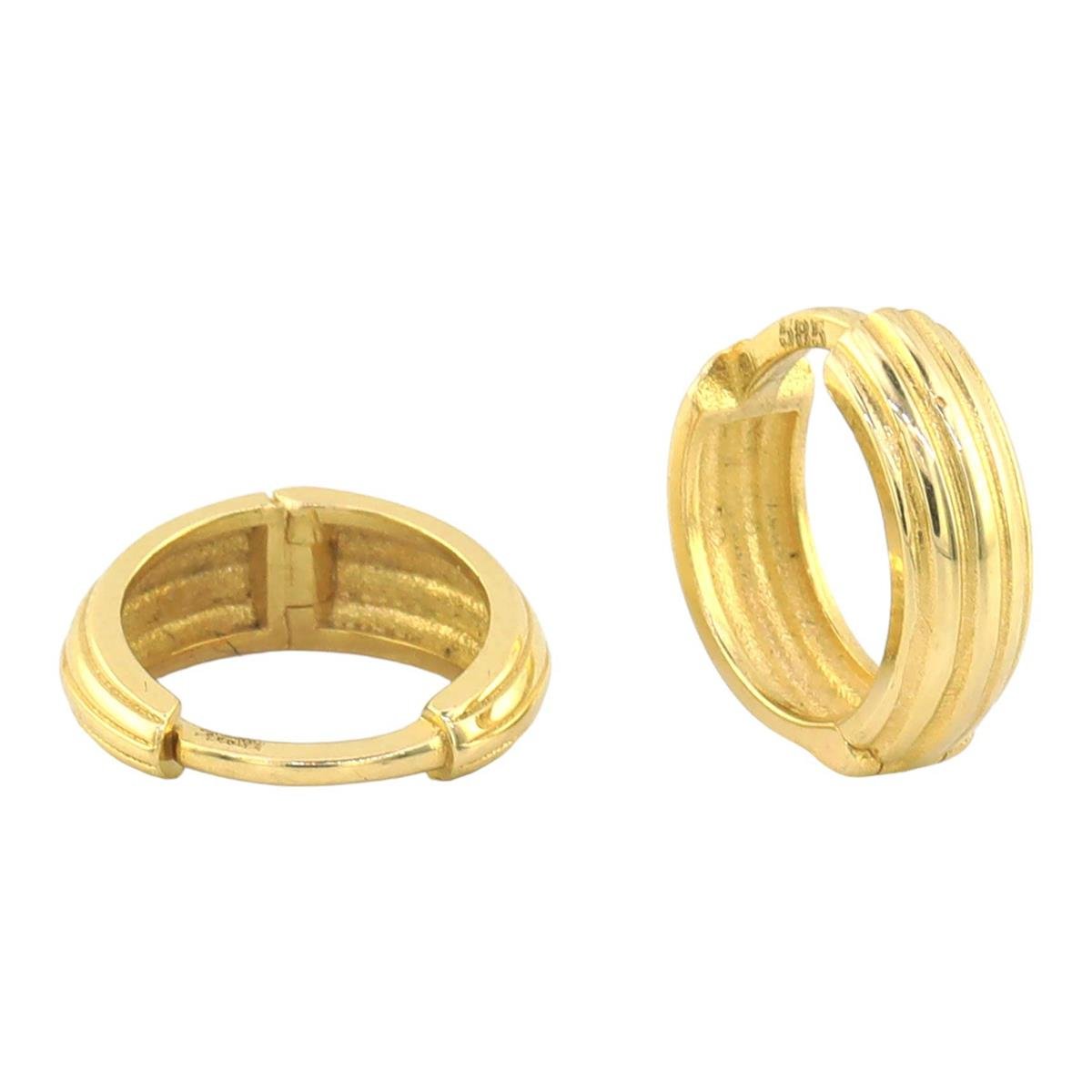 14 Ayar Altın Halka Küpe  -  F001691