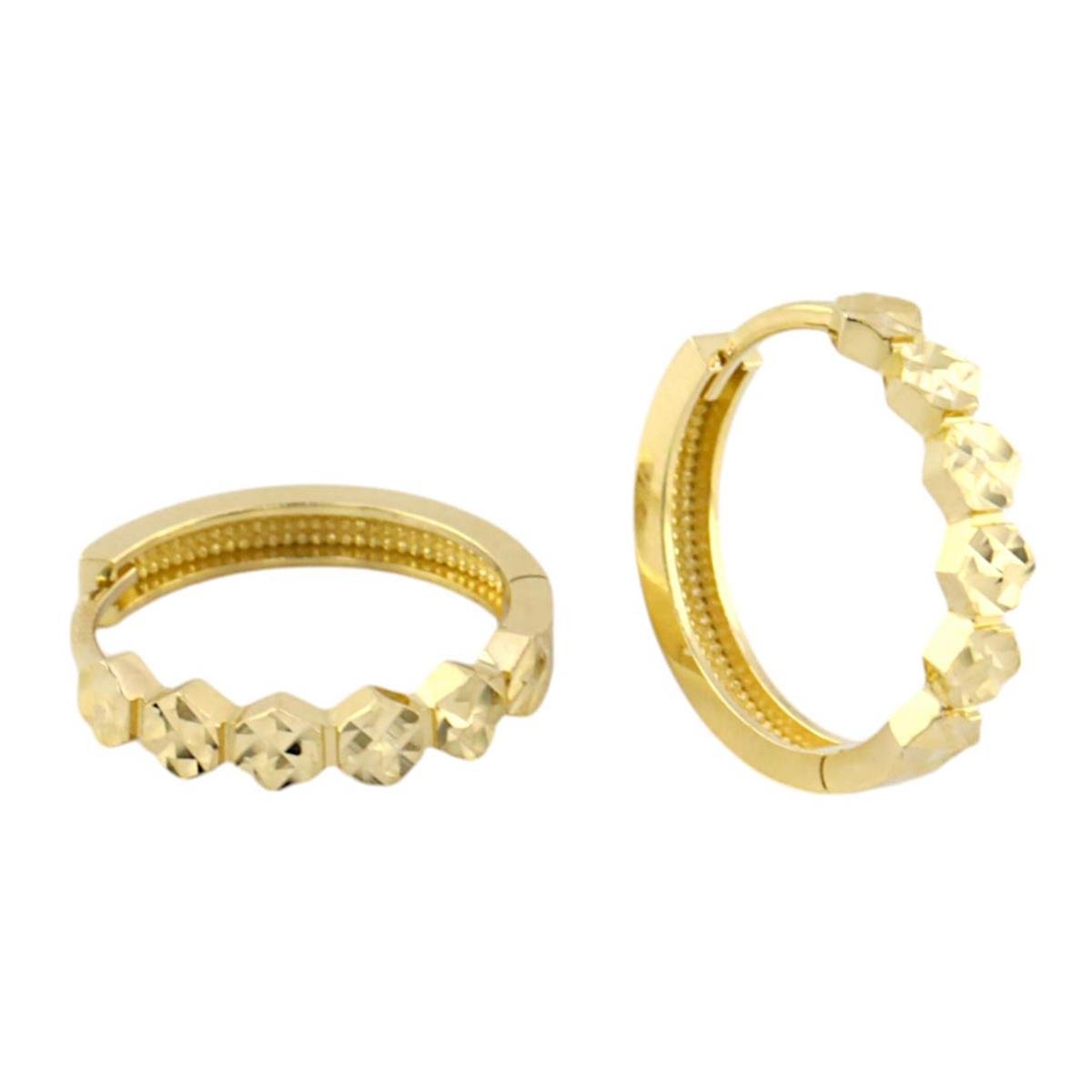 14 Ayar Altın Halka Küpe  -  F003904