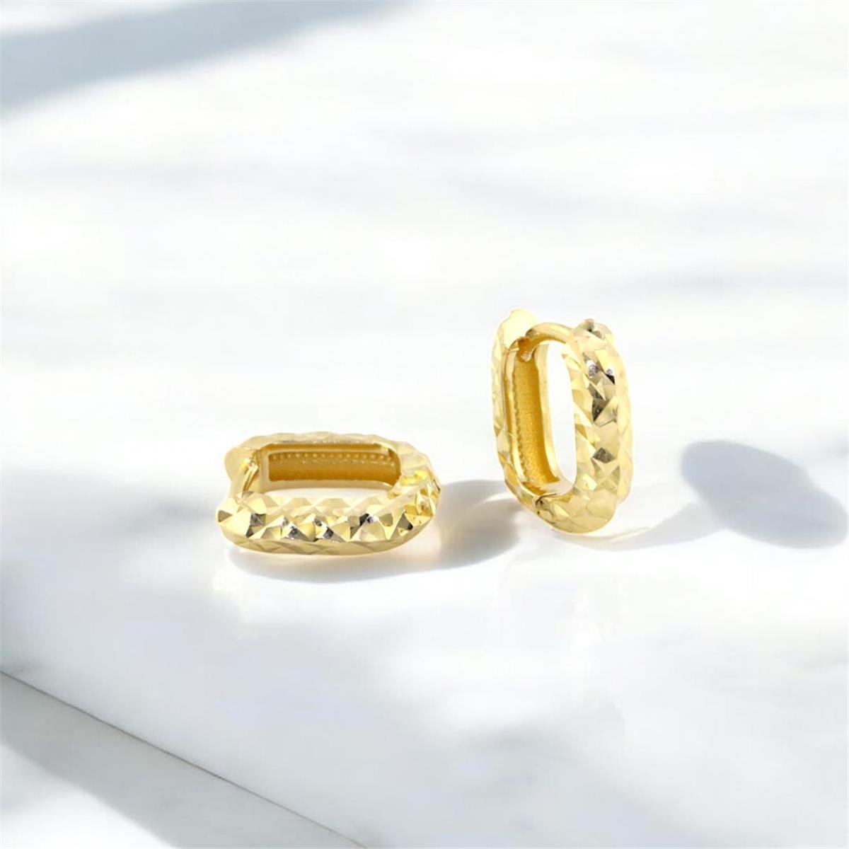 14 Ayar Altın Halka Küpe  -  F003905