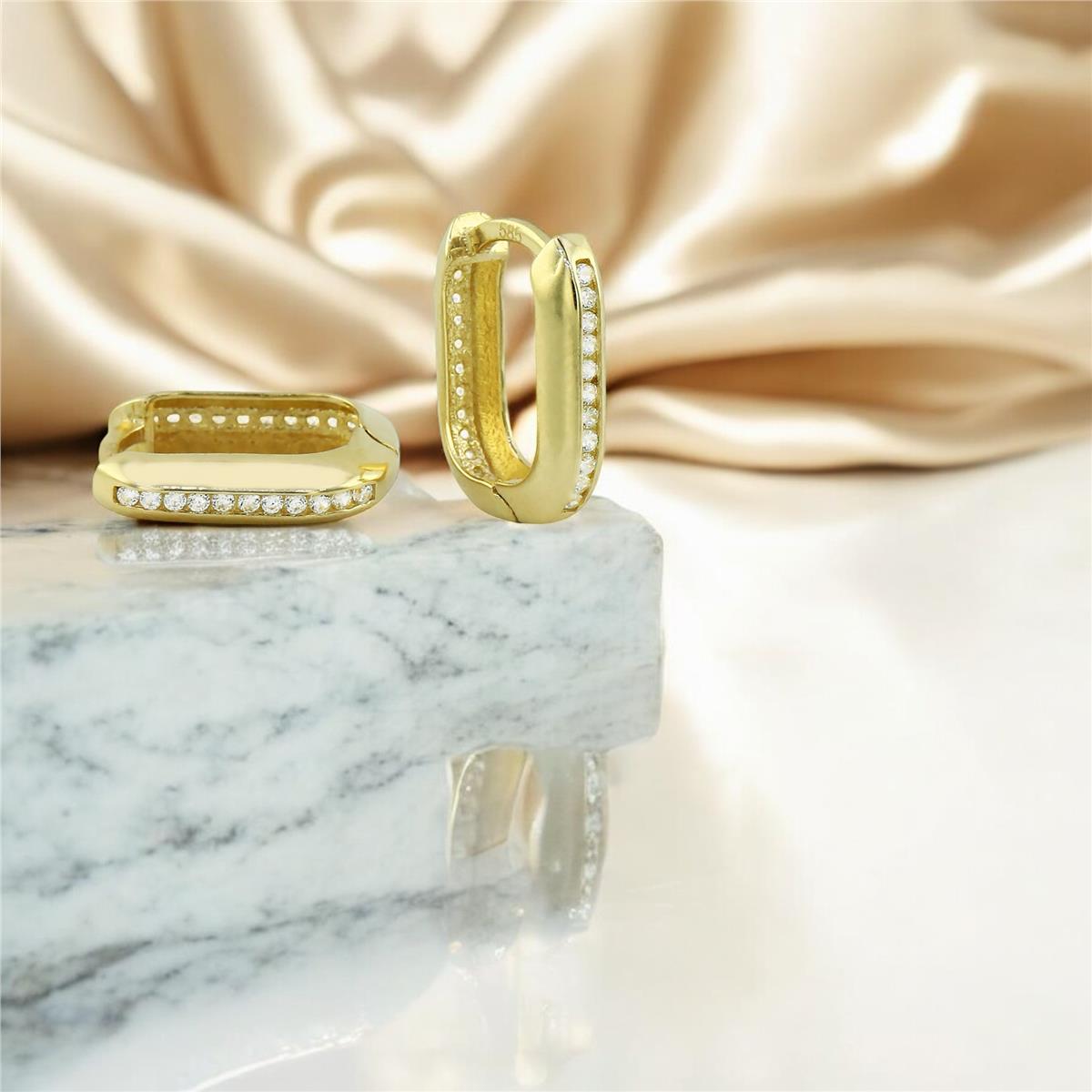 14 Ayar Altın Halka Küpe  -  F004833