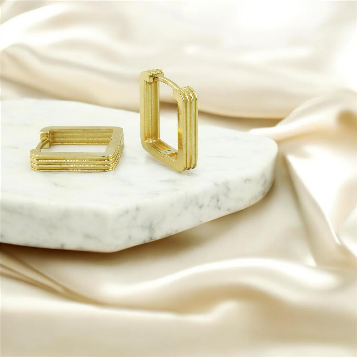 14 Ayar Altın Halka Küpe  -  F004835