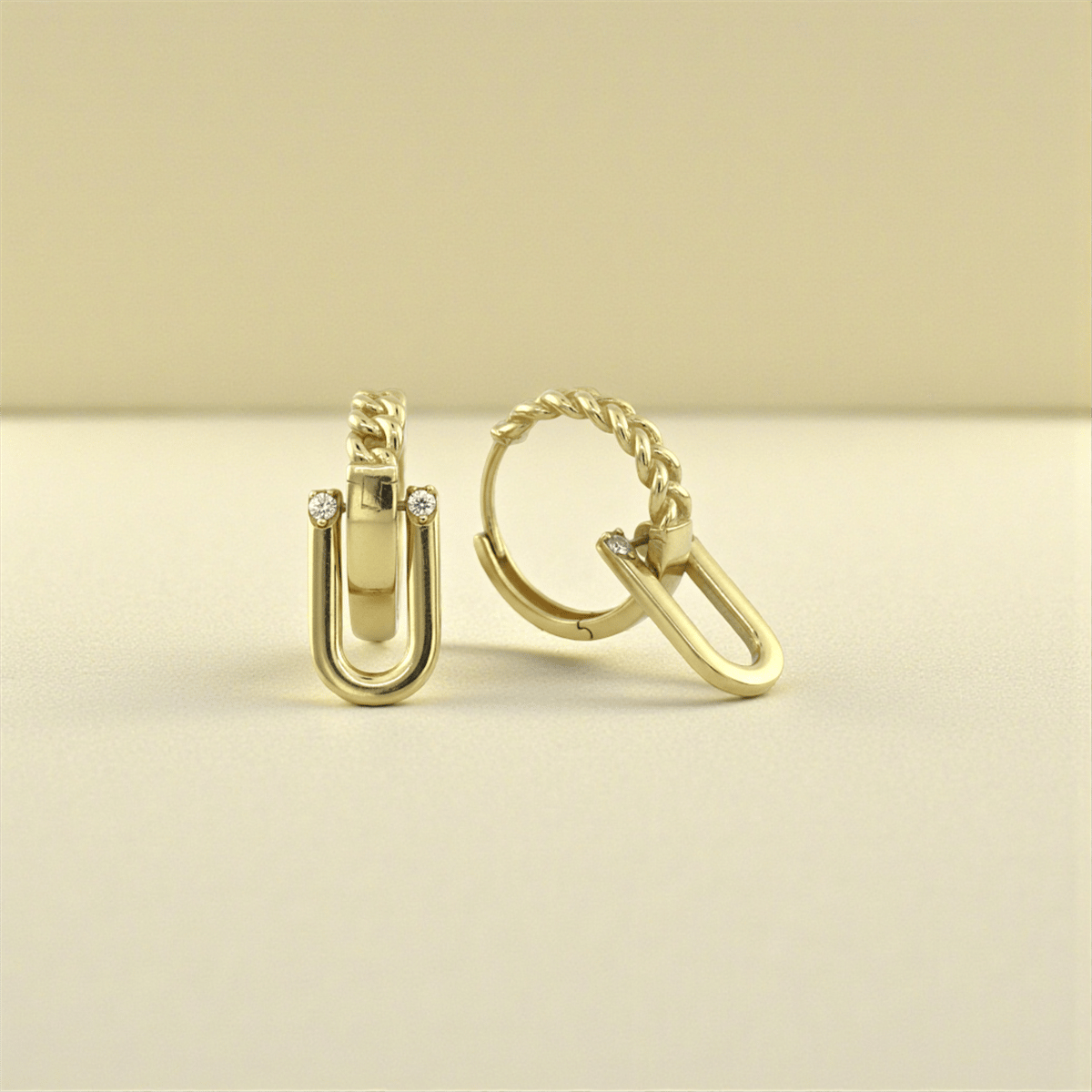 14 Ayar Altın Halka Küpe  -  KY40534