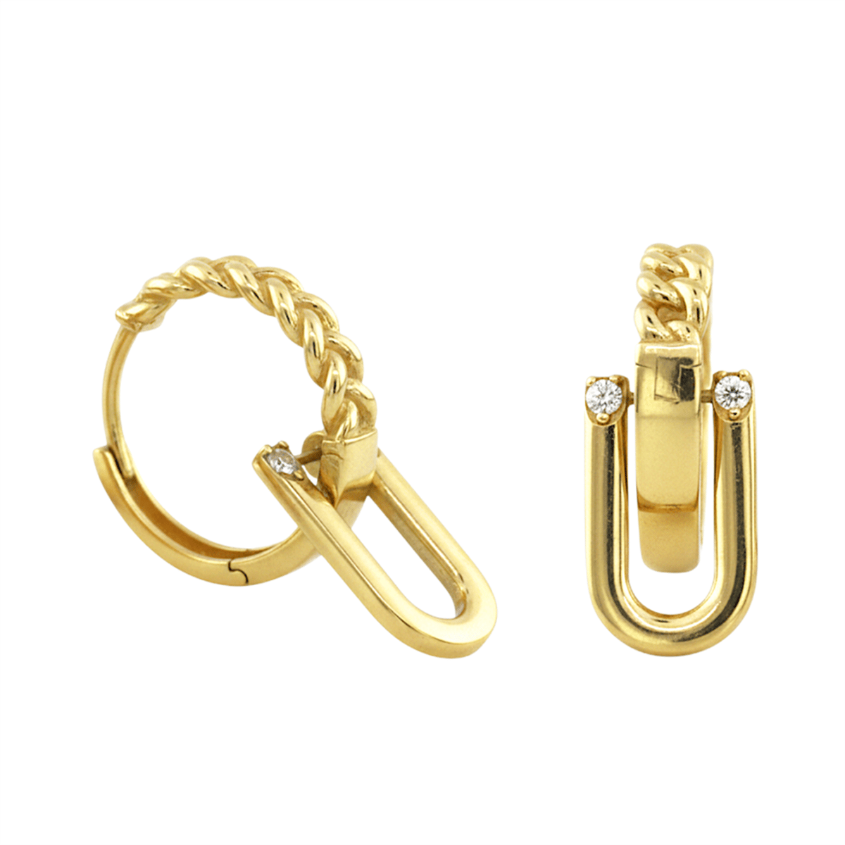 14 Ayar Altın Halka Küpe  -  KY40534