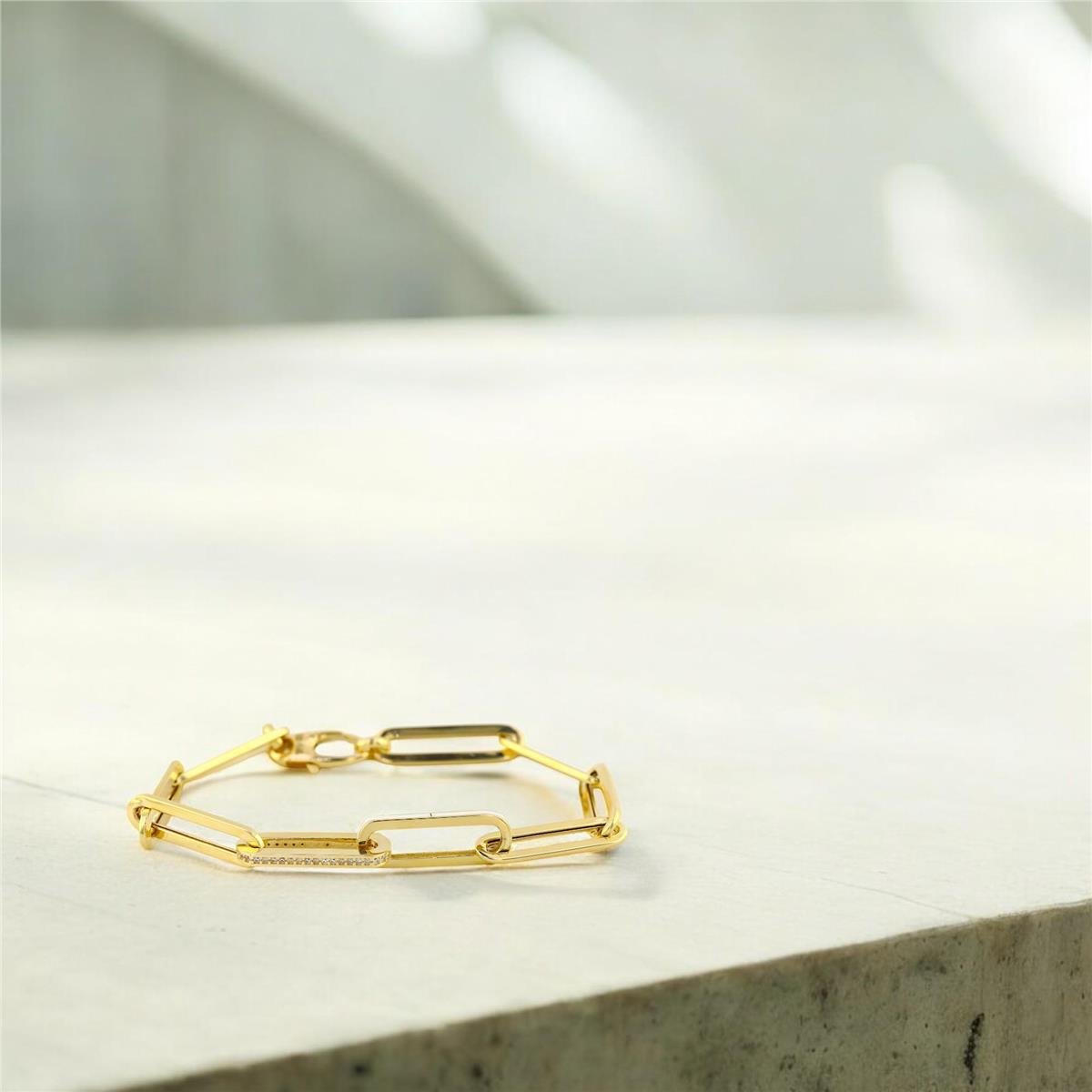 14 Ayar Altın Halloy Bileklik  -  0192573