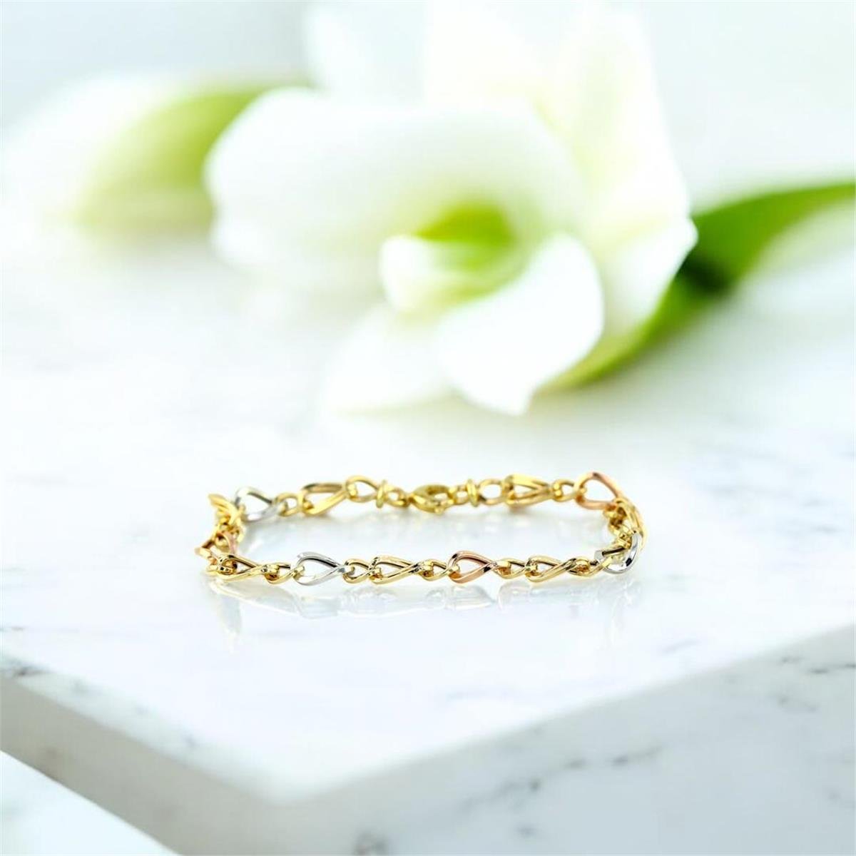 14 Ayar Altın Halloy Bileklik  -  0200901