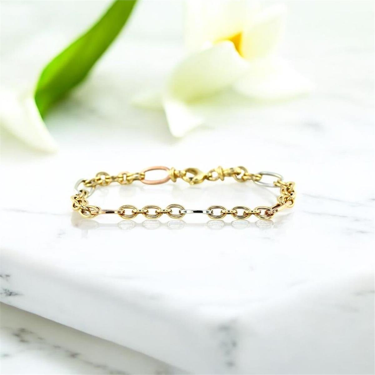 14 Ayar Altın Halloy Bileklik  -  0200903