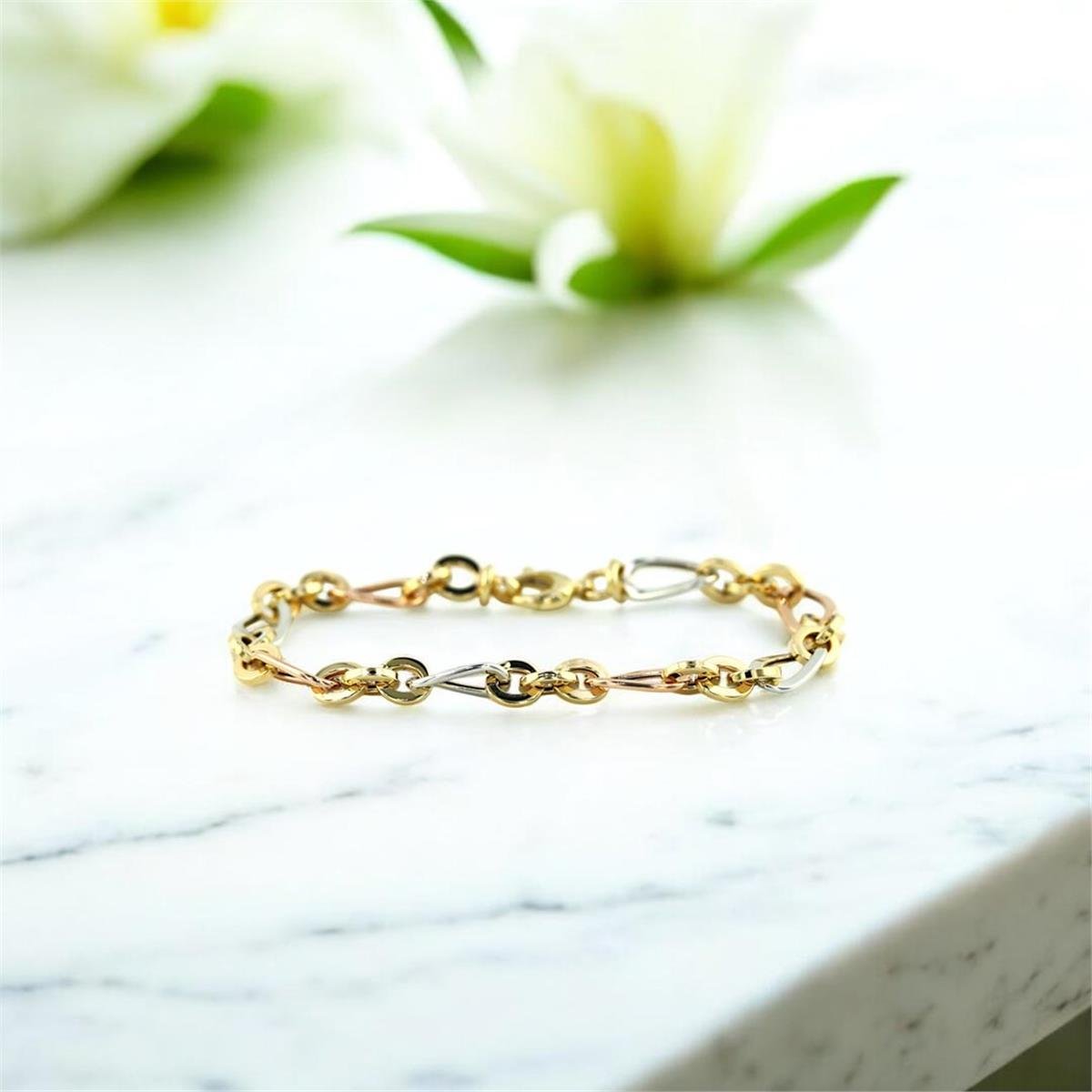 14 Ayar Altın Halloy Bileklik  -  0200908