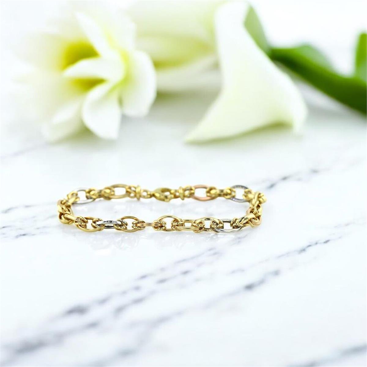 14 Ayar Altın Halloy Bileklik  -  0200910