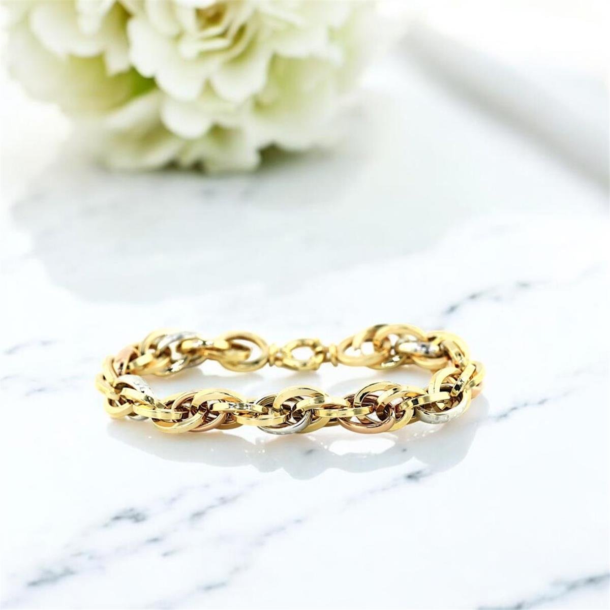 14 Ayar Altın Halloy Bileklik  -  0200941