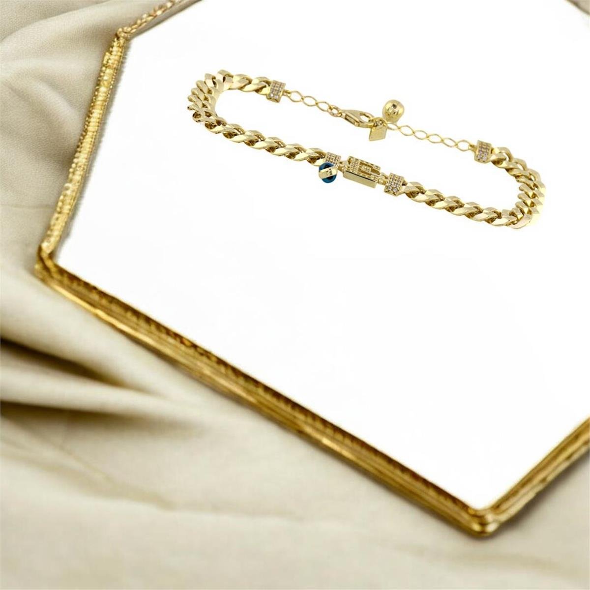 14 Ayar Altın Harfli Bileklik  -  0188397