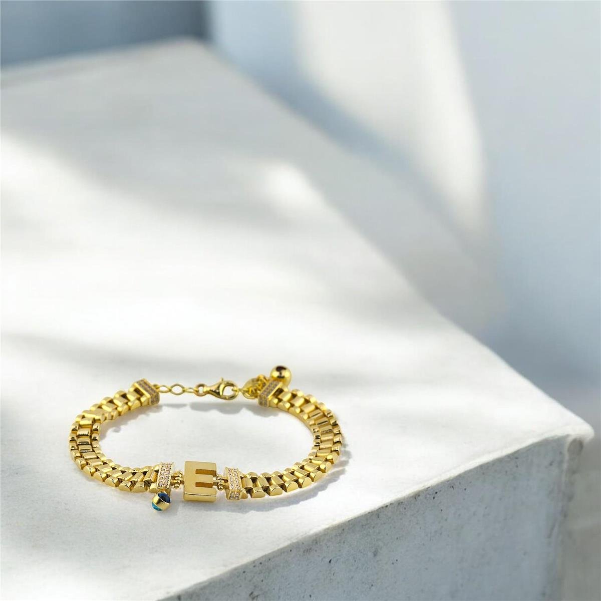 14 Ayar Altın Harfli Bileklik  -  0192610