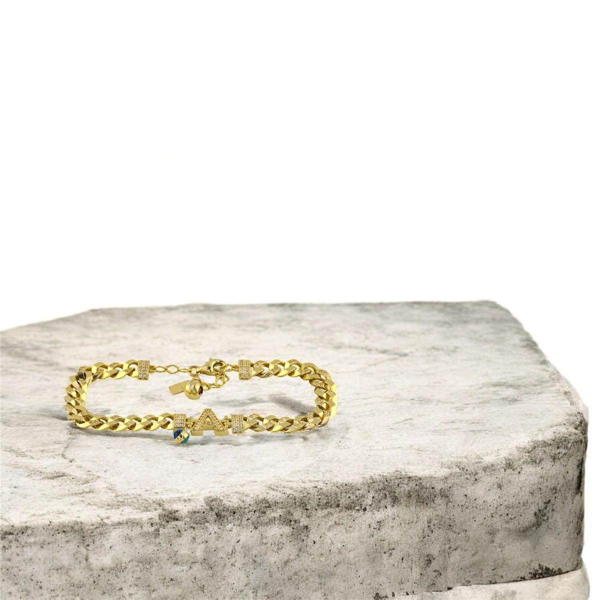 14 Ayar Altın Harfli Bileklik  -  0192633