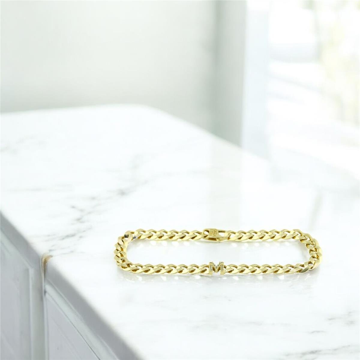 14 Ayar Altın Harfli Bileklik  -  0205204