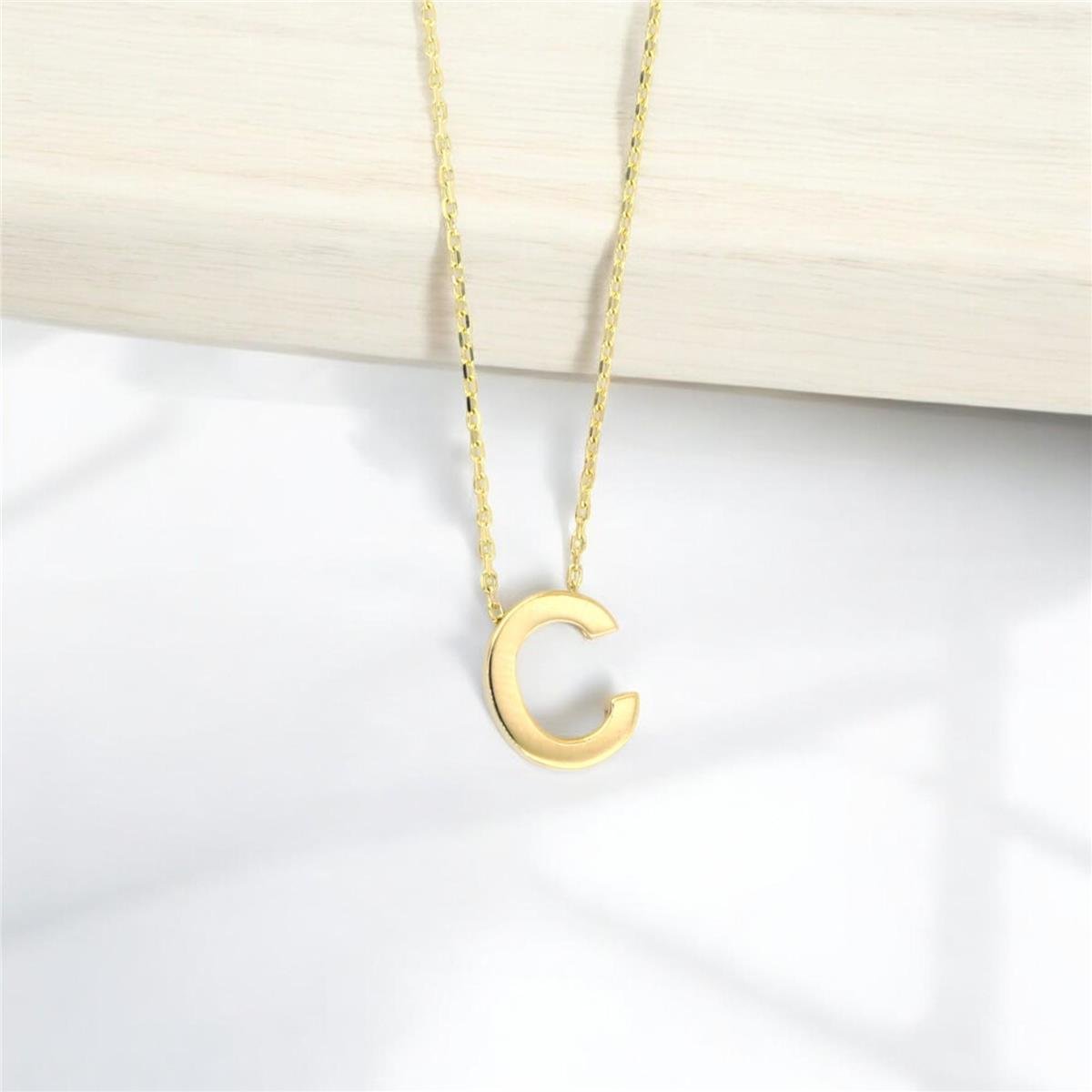 14 Ayar Altın Harfli Kolye  -  0184781