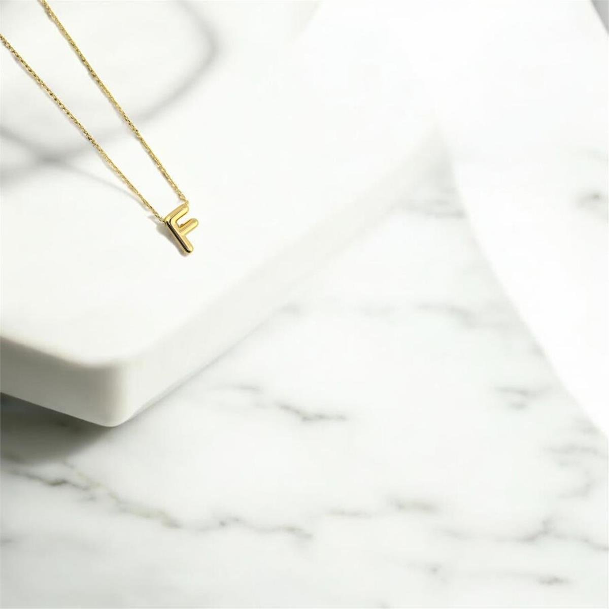 14 Ayar Altın Harfli Kolye  -  0190934