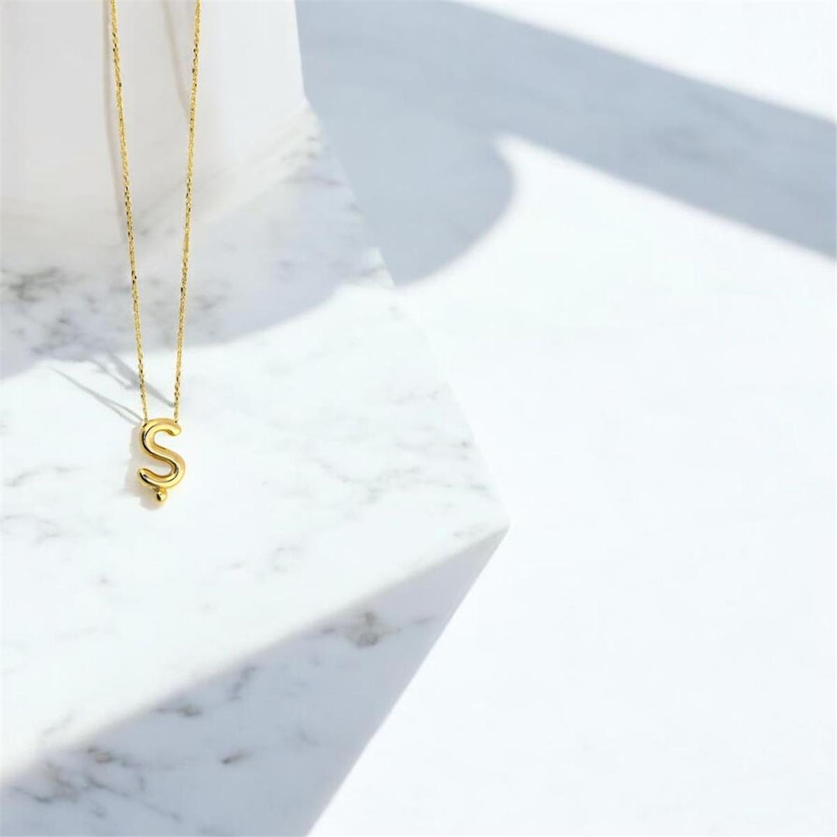 14 Ayar Altın Harfli Kolye  -  0190937