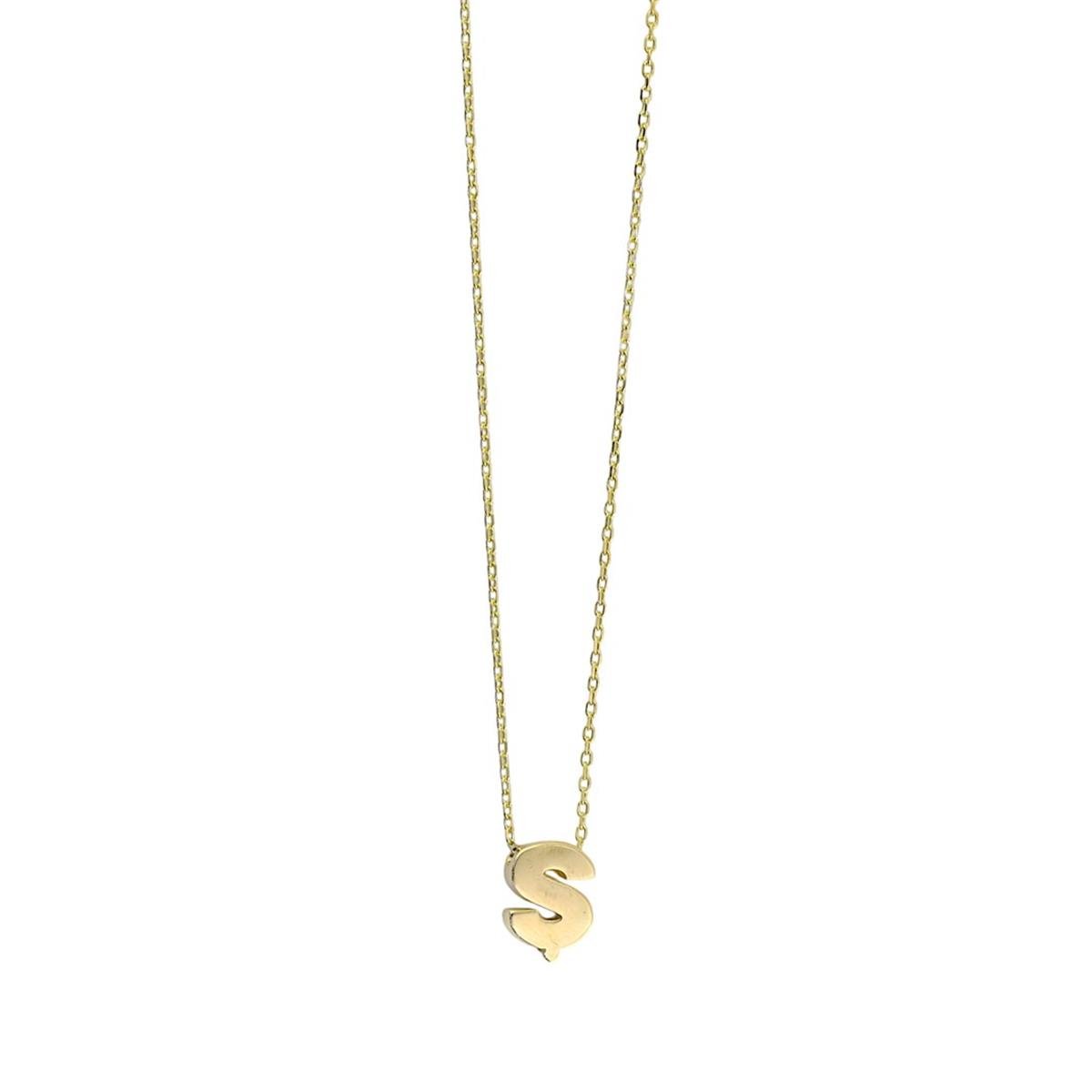 14 Ayar Altın Harfli Kolye  -  0191137