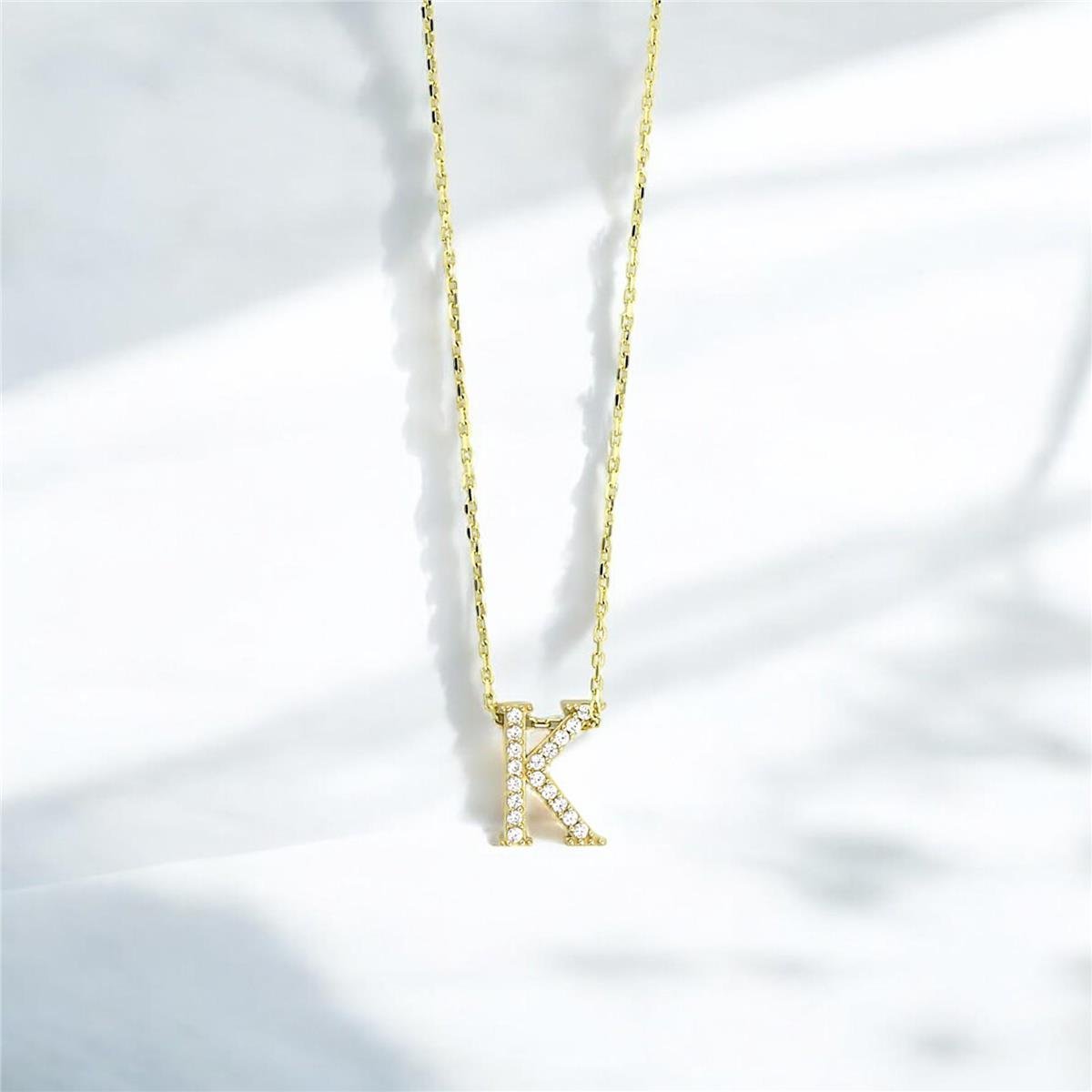 14 Ayar Altın Harfli Kolye  -  0193086