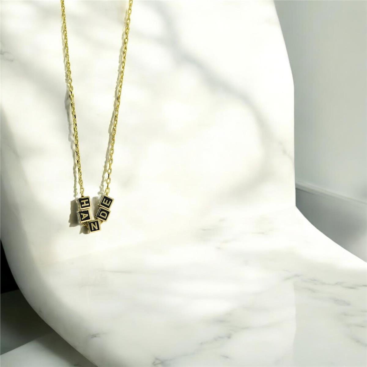 14 Ayar Altın Harfli Kolye  -  0193783