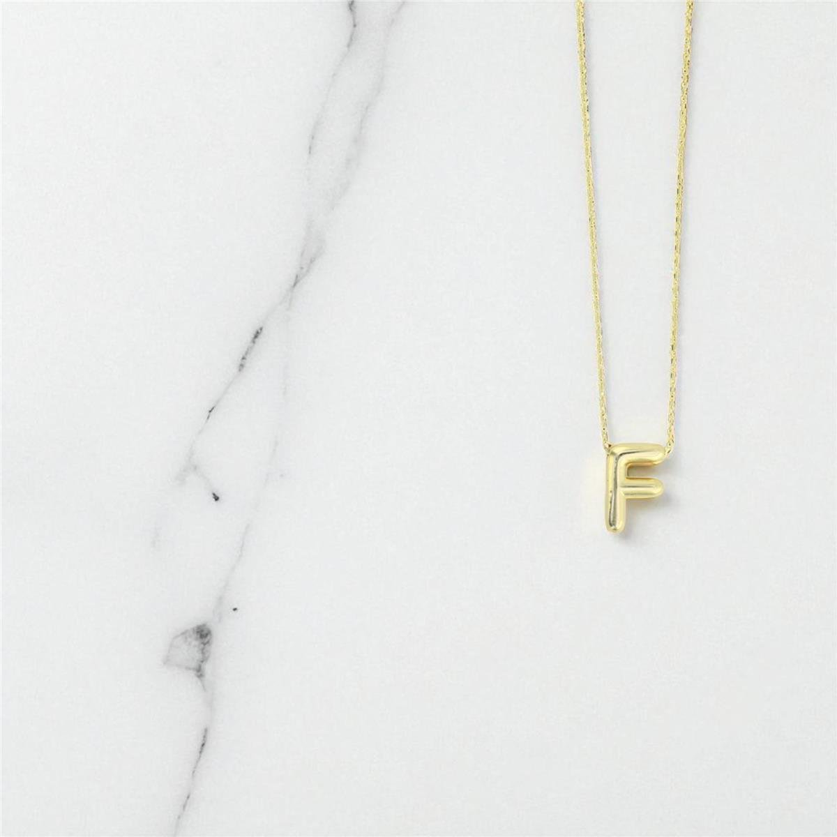 14 Ayar Altın Harfli Kolye  -  0196715