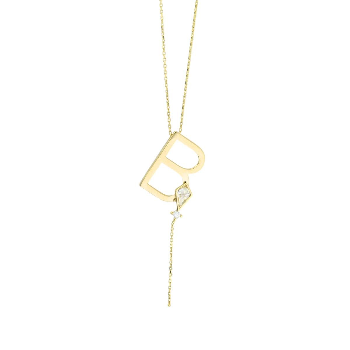 14 Ayar Altın Harfli Kolye  -  0196906