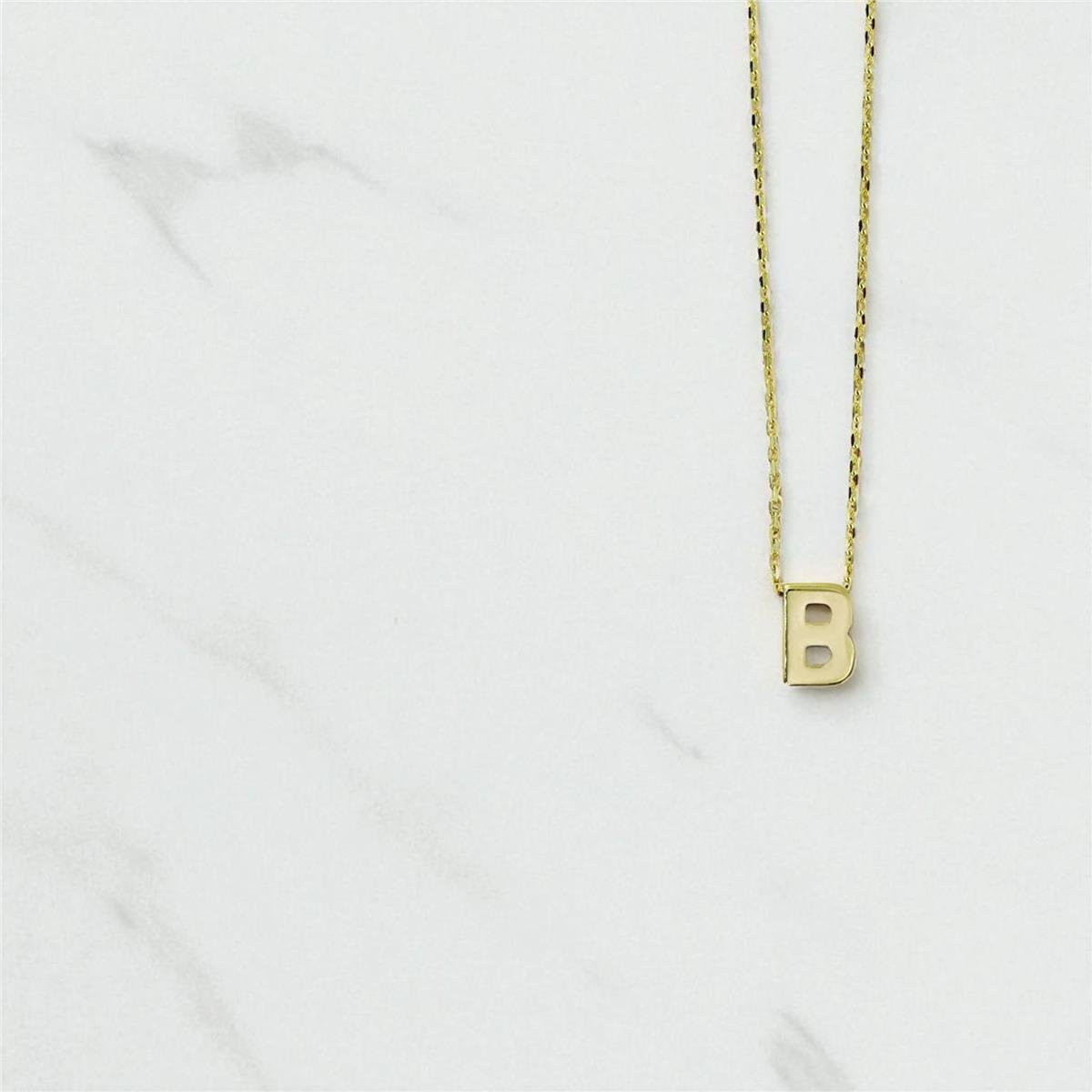 14 Ayar Altın Harfli Kolye  -  0199330