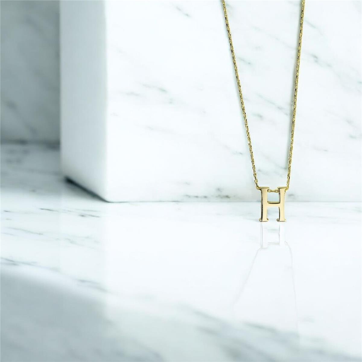 14 Ayar Altın Harfli Kolye  -  0201453