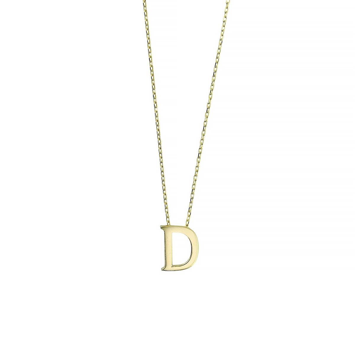 14 Ayar Altın Harfli Kolye  -  0201455