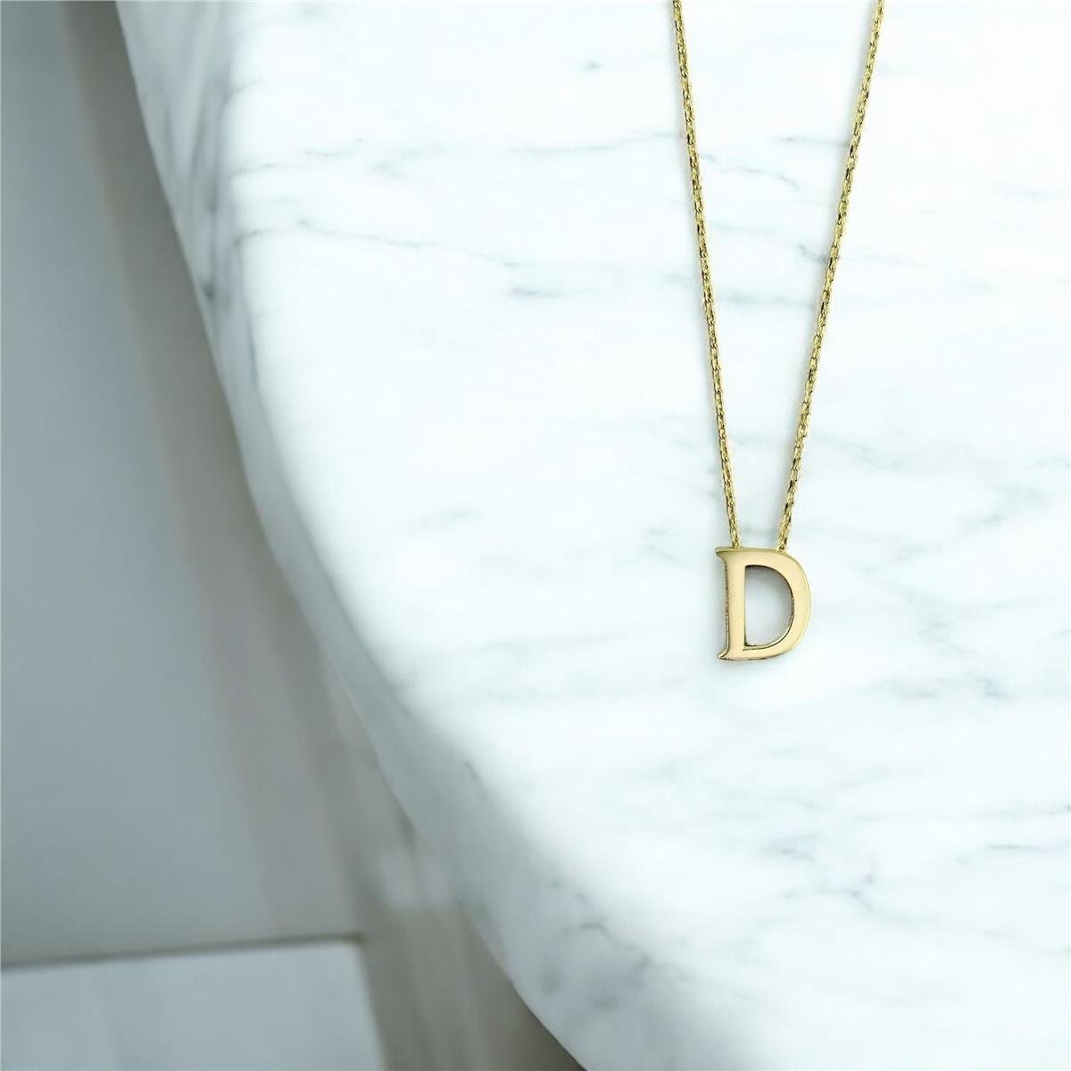 14 Ayar Altın Harfli Kolye  -  0201455