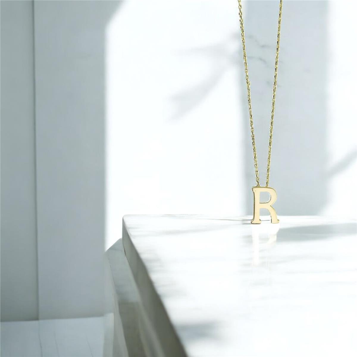 14 Ayar Altın Harfli Kolye  -  0201457