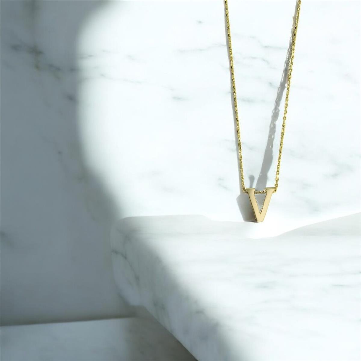 14 Ayar Altın Harfli Kolye  -  0201458