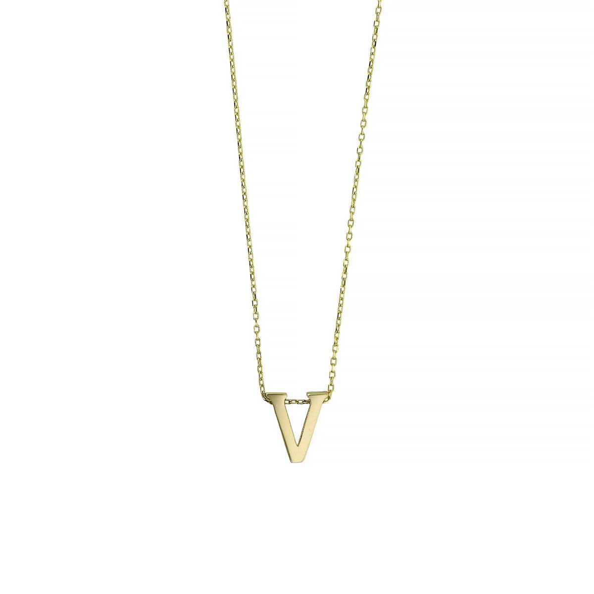 14 Ayar Altın Harfli Kolye  -  0201458