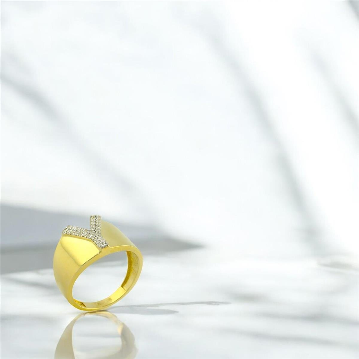 14 Ayar Altın Harfli Yüzük  -  0194062