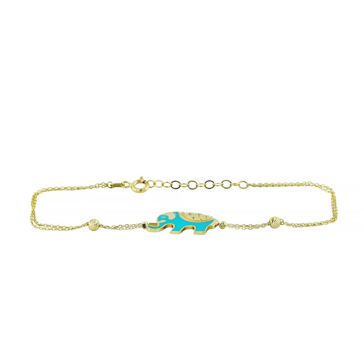 14 Ayar Altın Hayvan Figürlü Bileklik  -  0201380