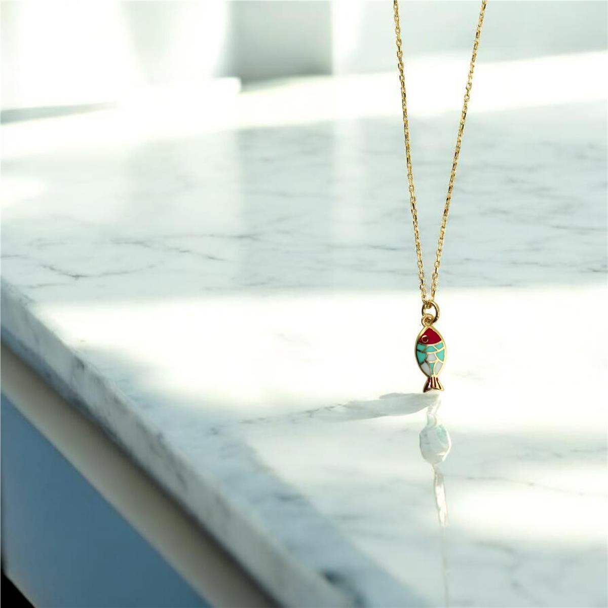 14 Ayar Altın Hayvan Figürlü Kolye  -  0204024