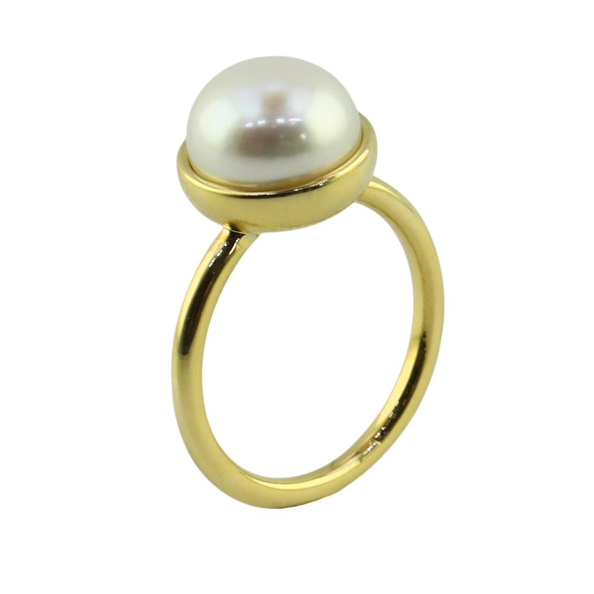 14 Ayar Altın İncili Yüzük  -  0197127