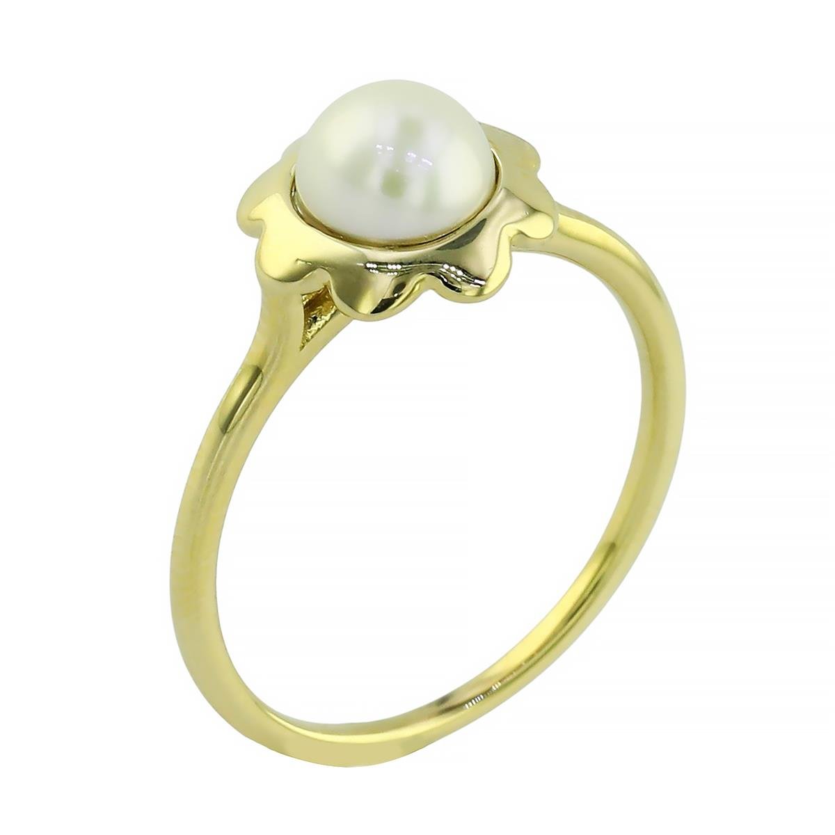 14 Ayar Altın İncili Yüzük  -  0197133