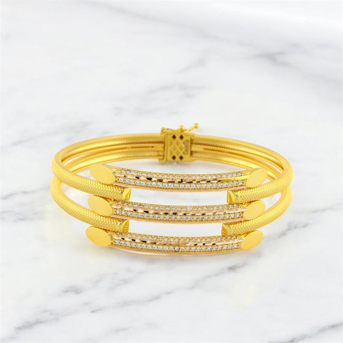 14 Ayar Altın Kaburga Bilezik  -  0187909