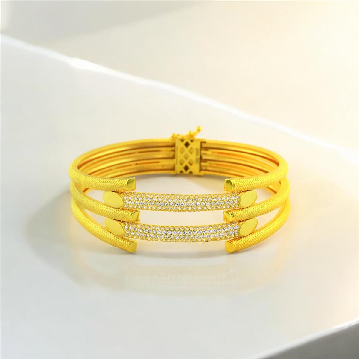 14 Ayar Altın Kaburga Bilezik  -  F003193